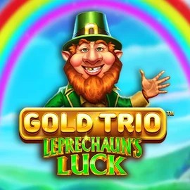 Gold Trio Leprechaun's Luck online game logo by Playtech on glorioncasinoo.com