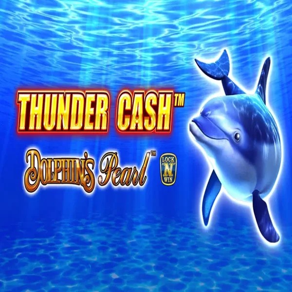 Thunder Cash Dolphins Pearl online game logo by Novomatic on glorioncasinoo.com